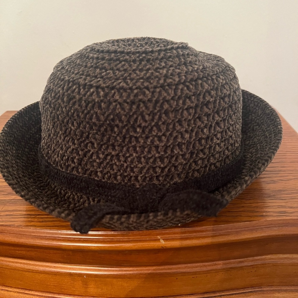Brown Crochet Bucket Hat